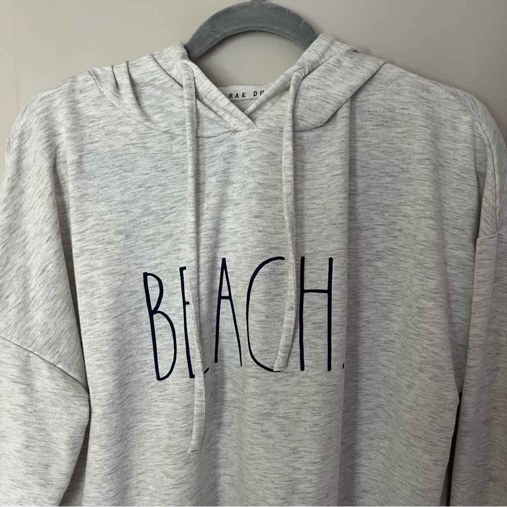 Rae Dunn women’s long sleeve beach pullover graphic hoodie sweatshirt | size S - Picture 6 of 11